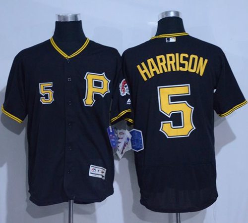 Pirates #5 Josh Harrison Black Flexbase Authentic Collection Stitched MLB Jersey